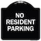 Signmission Reserved Parking No Resident Parking Heavy-Gauge Aluminum Sign, 18" x 18", BW-1818-23045 A-DES-BW-1818-23045 - alternate 1